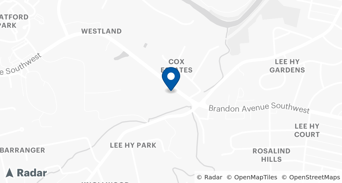 Map of Dairy Queen Location:: 3226 Brandon Ave SW, Roanoke, VA, 24018-1518